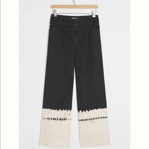 ANTHROPOLOGIE ATIMA DIP-DYED WIDE-LEG PANTS
